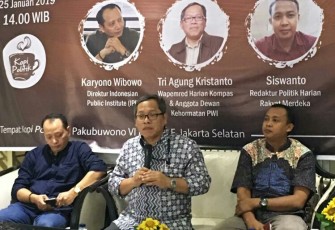 Tri Agung Kristanto dalam diskusi Jaringan Nasional Jurnalis Anti Hoaks