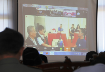 Mewakili Gubernur Bengkulu, Asisten I Setda Provinsi Bengkulu Hamka Sabri hadir pada Video Conferences Gerakan Nasional Jemput Bola Serentak Perekaman KTP-el di Lapas.