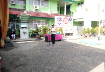 Kadinkes Provinsi Herwan Antoni saat memberikan sambutan dalam acara peringatan HGN ke-59