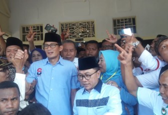 Sandiaga Uno Cawapres 02 saat tiba di Bengkulu