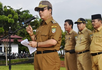 Bupati Seluma Bundra Jaya Pimpin Apel 