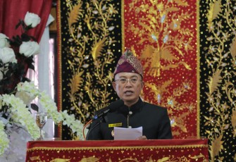 Plt Bupati Bengkulu Selatan Gusnan Mulyadi saat menghadiri rapat paripurna istimewa DPRD Bengkulu Selatan