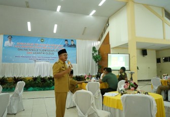 Kepala DPMPTSP Bengkulu Selatan, Drs Samsu Hardi, SE, M.Si Sosialisasikan Aplikasi Online Single Submission (OSS) dan siCANTIK CLOUD