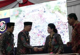 Menkes Nila saat menghadiri Rakerkesda di Bengkulu