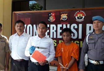 Polres Bengkulu saat gelar konferensi pers tersangka dan barang bukti