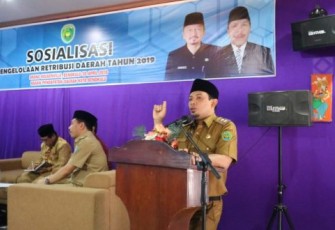 Wakil Wali Kota Bengkulu Dalam Sosialisasi Pengelolaan Retribusi Daerah Tahun Anggaran 2019