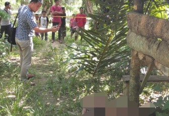 Lokasi penemuan mayat. foto (Bengkulutoday.com)