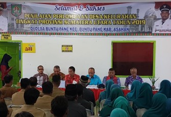 Penilaian perlombaan Desa/Kelurahan tingkat Provinsi Sumatera Utara tahun 2019 di Desa Buntu Pane, Asahan.