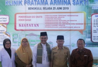Asisten I Kota Bengkulu Bujang HR Hadir Dalam Peresmian Klinik Pratama Armina Sakti 