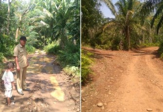 Kondisi Jalan Desa Talang Jambu Kecamatan Kerkap Kabupaten Bengkulu Utara 