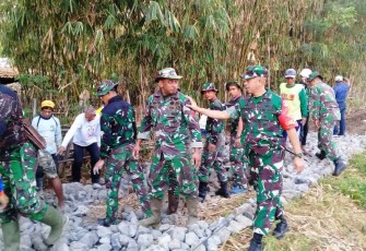 Komandan Kodim 0712/Tegal lakukan Monitoring ke Lokasi TMMD Desa Jatimulya