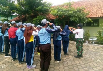 Pelatihan Pendidikan Baris Berbaris (PBB) Satgas TMMD Tegal