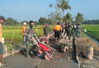 Betonisasi Jalan TMMD Sesuai Harapan Masyarakat