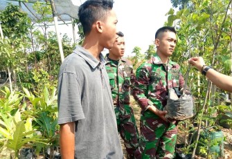 Dandim Pelopori Penghijauan di Desa TMMD