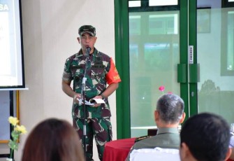 Dansatgas saat menyampaikan penjelasan terkait TMMD Tegal