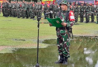 Dandim 0209/LB Bacakan Laporan Kesiapan Pelaksanaan
