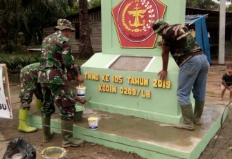 Tugu Prasati TMMD Ke-105 Sydah Mencapai mencapai 80 %