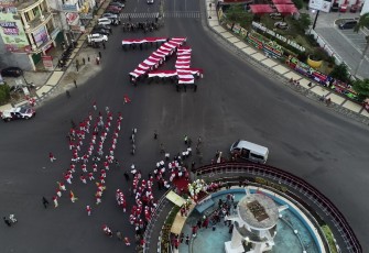 Kirab Bendera Merah Putih Peringatan HUT RI ke 74 Tahun 