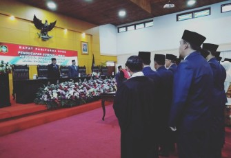 Suasana Pelantikan anggota DPRD Kota Blitar masa jabatan tahun 2019-2024.