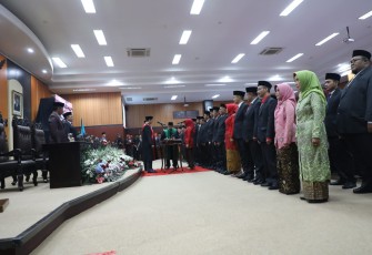 Suasana Pelantikan Anggota DPRD Kabupaten Blitar periode tahun 2019 2024