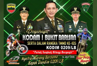 Kodim 0209/LB Akan Gelar 'Ngetrail' Bareng Menyemarakkan TMMD Dan HUT Kodam I/BB