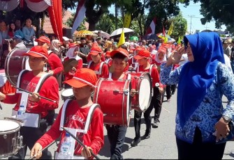 Siswa SD 10 Meriahkan HUT Pemkab Labuhanbatu