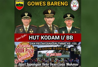 Meriahkan Gowes Bareng Kodim 0209/LB