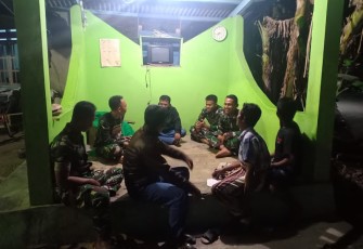 Pos Kampling Desa Jimbung Ramai Didatangi TNI