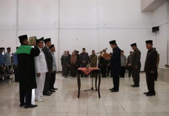 Sekretaris Daerah Bengkulu Selatan Yudi Satria Lantik Puluhan Pejabat Eselon III dan Eselon IV