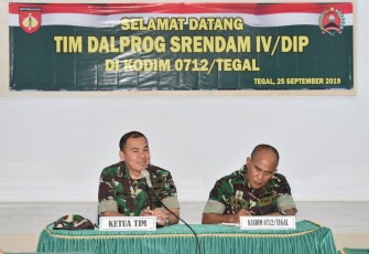 Kodim 0712/Tegal Terima Kunjungan Tim Dalprog Kodam IV/Diponegoro