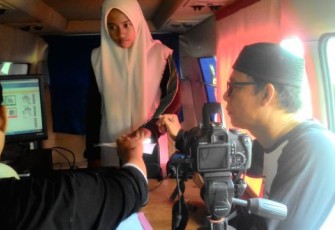 Proses Perekaman KTP Elektronik di  SMK Negeri 1 Kota Bengkulu
