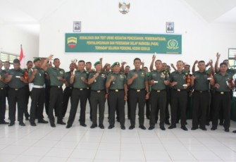 150 Personil Kodim 0209 Labuhanbatu Laksanakan Kegiatan Tes Urine