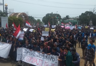 Ribuan Mahasiswa Bengkulu saat Demo