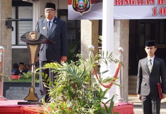 Plt Walikota Blitar Santoso Sebagai Inspektur Upacara Bendera Peringatan Hari Kesaktian Pancasila Tahun 2019