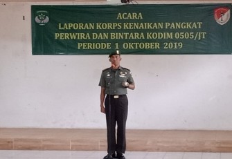 Korp Raport Kenaikan Pangkat di Pimpin Dandim 0505/Jakarta timur