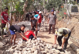 Sasaran Kegiatan TMMD Dalam Pemasangan Batu Krop