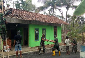 Rumah Ratiwan Menjadi Sasaran Rehab RTLH TMMD Reguler 106 Kodim 0703 Cilacap 2019