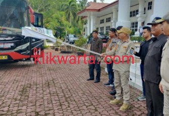 Bupati Asahan Lepas Ratusan Warga Pujakesuma Asahan Hadiri Syukuran Pelantikan Presiden di Medan