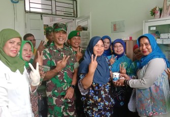 Kasdim 0209/LB Dampingi Waaster Kasdam I/BB Kunjungi Puskesmas Kota Rantauprapat