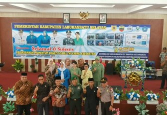 Sinergitas TNI Gelar Kegiatan Pencanangan TNI-KKBPK-Kesehatan Bersama Pemkab Labusel