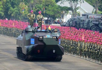 Upacara Peringatan HUT ke-74 Korps Marinir