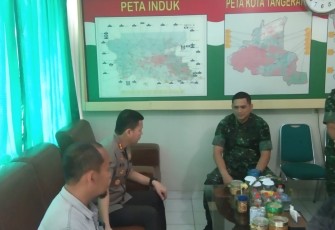Dandim 0506/Tgr Terima Kunjungan Kapolresta Bandara Soetta