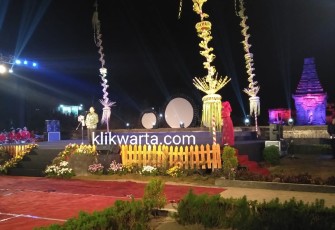 Bupati Blitar Drs. Rijanto saat memberikan sambutan di acara Launching Festival Kresnayana
