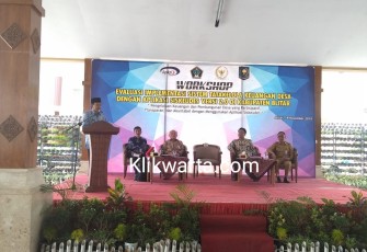 Sekretaris Daerah Pemkab Blitar Totok Subihandono Buka Workshop Evaluasi Implementasi Sistem Tatakelola Keuangan Desa Dengan Siskeudes Versi 2 0 di Kabupaten Blitar