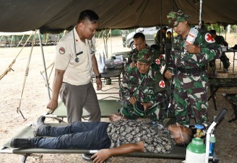 Penanganan Pertama Korban Erupsi Gunung Merapi (Sekenario latihan)