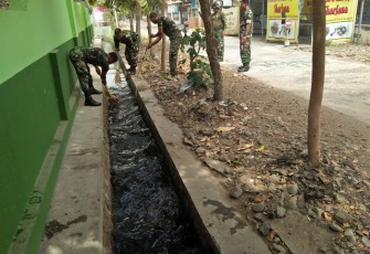 Koramil Wonosari Wujudkan Lingkungan Kantor Yang Bersih   