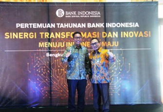 Wakil Gubernur Bengkulu Dedy Ermansyah (Kiri) saat hadir dan menyampaikan arahan pada Pertemuan Tahunan Bank Indonesia Tahun 2019