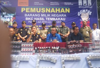 Rokok Ilegal Berbagai Merek Dimusnahkan Kantor Bea Cukai Tegal
