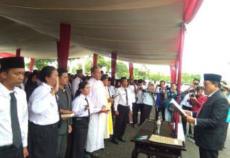 Bupati Bengkulu Utara Mian Lantik 1602 Anggota Badan Permusyawaratan Desa 
