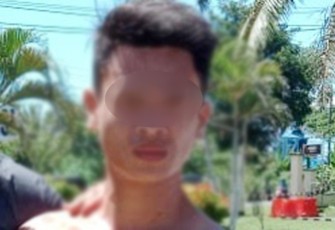 Terduga pelaku saat diamankan 